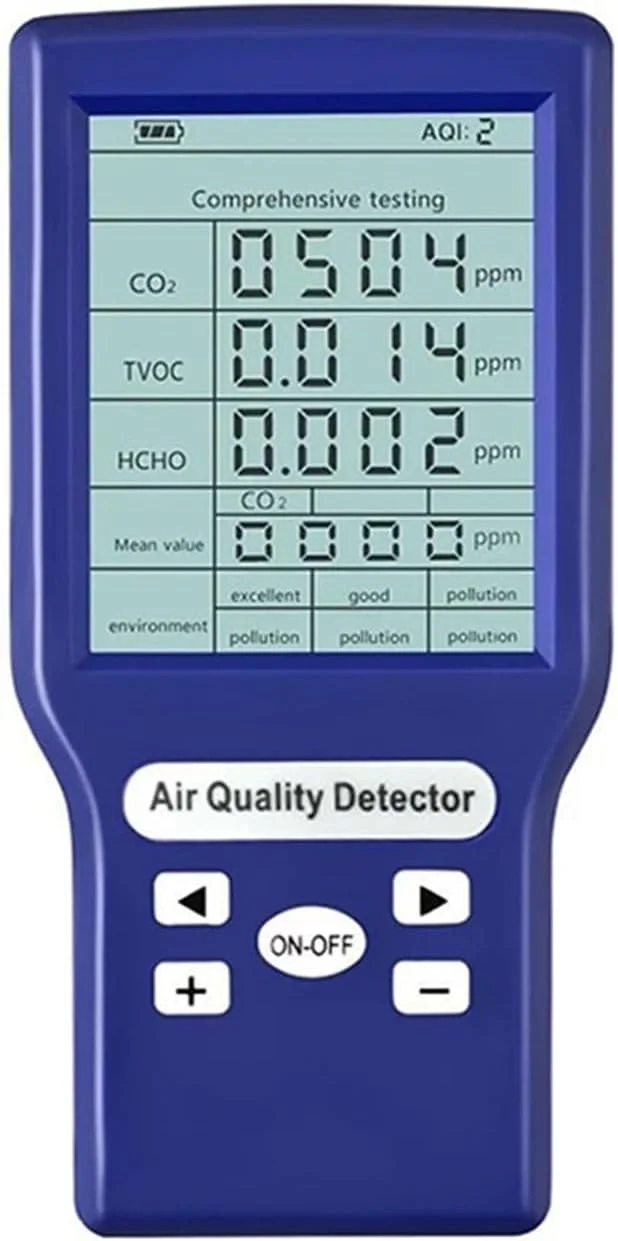 دستگاه تشخیص گاز، آشکارساز دیجیتال چند منظوره گاز، سنجش کیفیت هوا TVOC HCHO PM2.5، آنالیزور سنجش سنسور دی اکسید کربن
