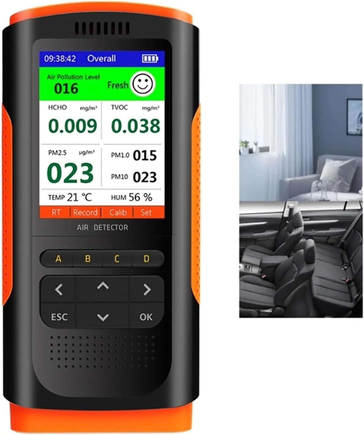 دستگاه تشخیص گاز، مانیتور کیفیت هوا، آشکارساز فرمالدئید، سنجش آلودگی، سنسور تشخیص و تست آلودگی داخلی، مناسب برای خانه جدید