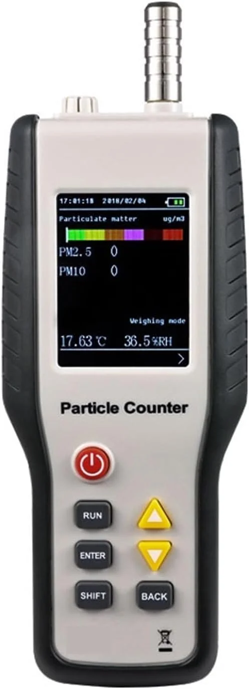 دستگاه تشخیص گاز، دستگاه تشخیص ذرات PM2.5 دستی، دستگاه نظارت بر کیفیت هوا، دستگاه اندازه گیری ذرات گرد و غبار داخلی، صفحه نمایش LCD 2.8 اینچی