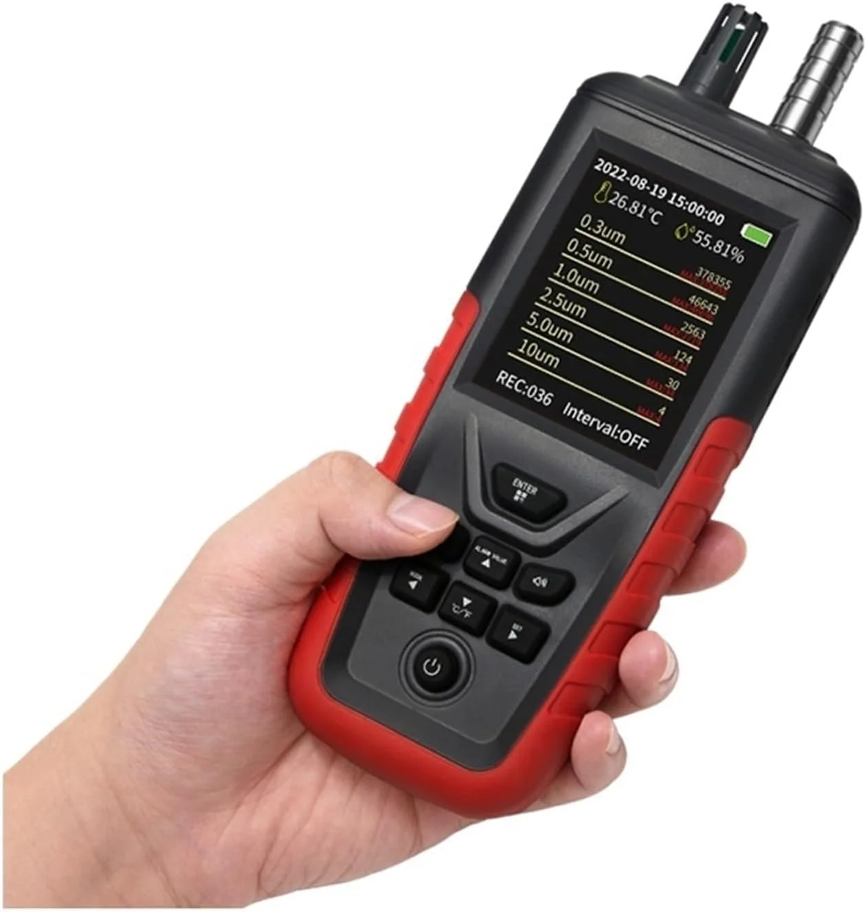 دتکتور گاز، دستگاه سنجش ذرات گرد و غبار هوا با 3/6 کانال، سنسور نظارت بر PM2.5/10، دماسنج رطوبت، آشکارساز کیفیت هوا، غلظت گرد و غبار (DY-8200 6 Channels)