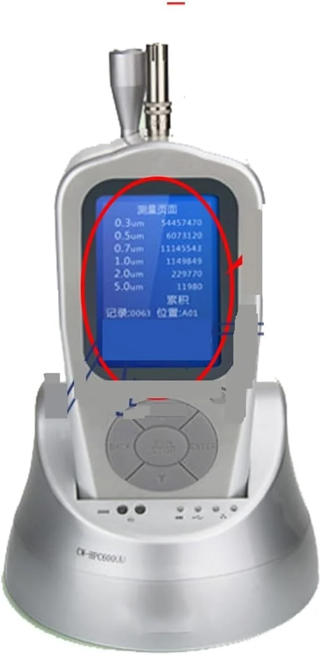 دستگاه تشخیص گاز، ست 6 کاناله شمارنده ذرات گرد و غبار 1000 با قابلیت ذخیره داده، عملکرد چاپگر، نظارت بر کیفیت هوا، دماسنج و رطوبت سنج