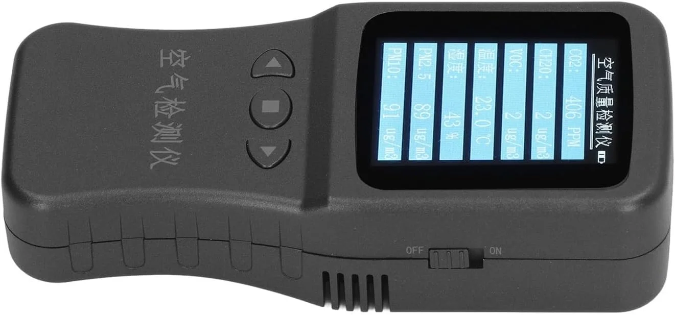 دستگاه تشخیص گاز، مانیتور کیفیت هوا قابل حمل با صفحه نمایش رنگی 2.8 اینچی، سنسور با حساسیت بالا و زمان آماده به کار طولانی برای ایستگاه سوخت