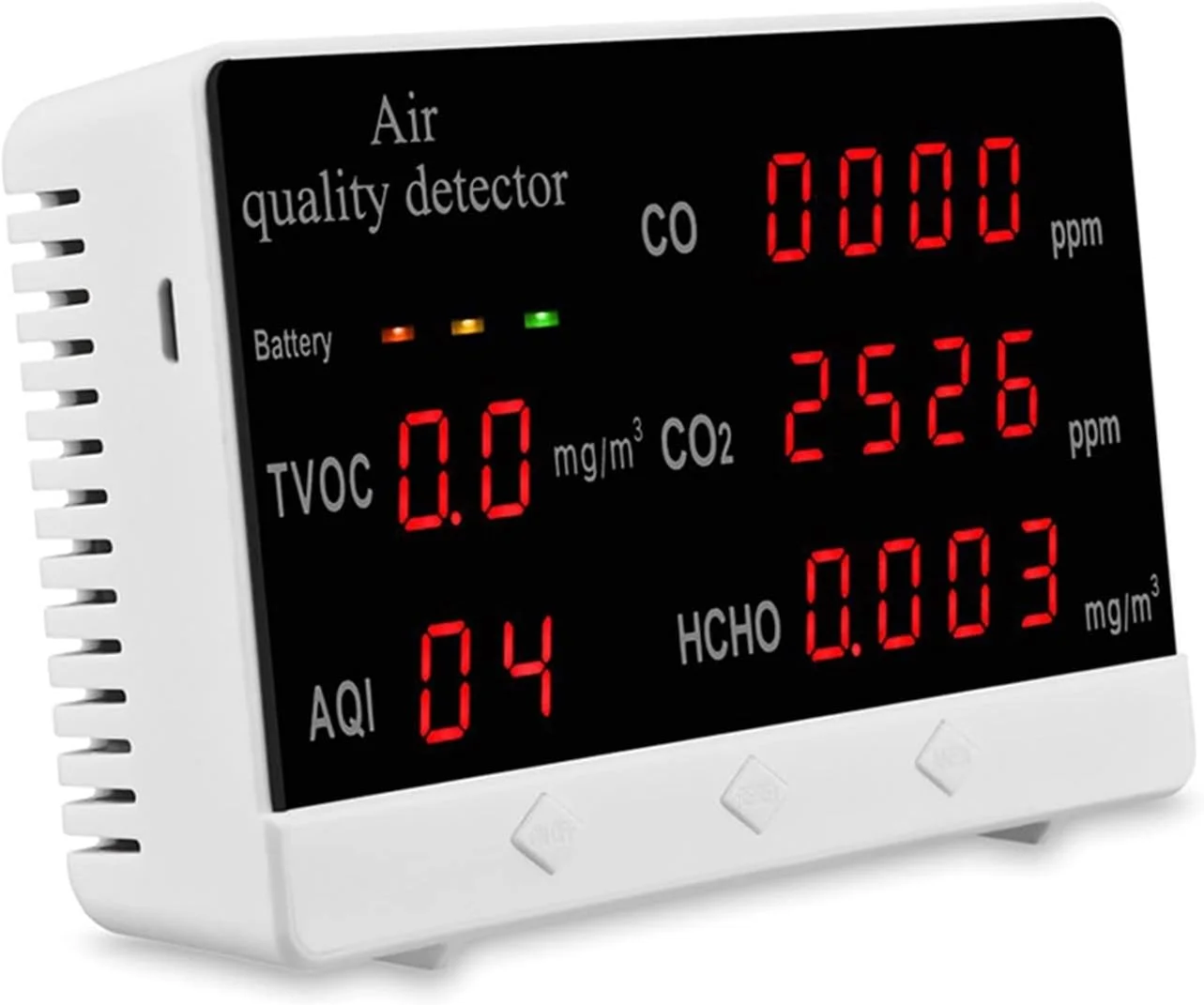 دتکتور گاز، CO2. آشکارساز دی اکسید کربن، آشکارساز فرمالدئید TVOC. آشکارساز کیفیت هوا