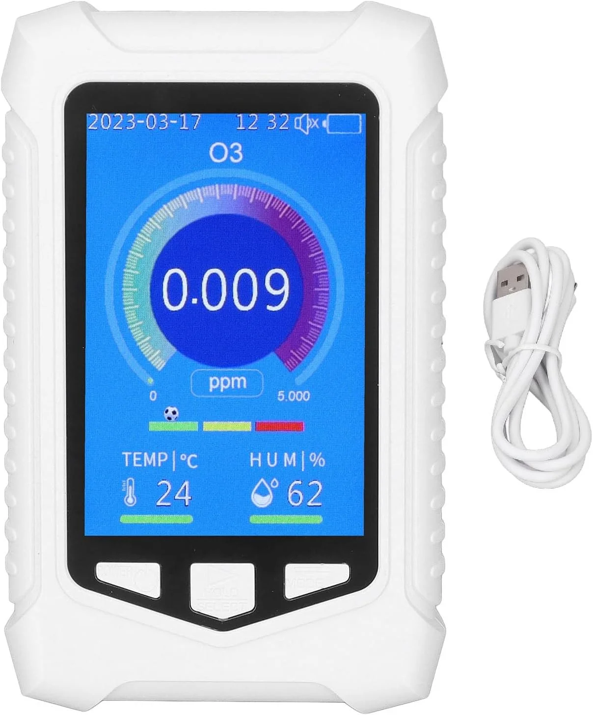 دستگاه تشخیص Cryfokt، آشکارساز قابل حمل با صفحه نمایش 3.5 اینچی و بدنه ABS برای خانه