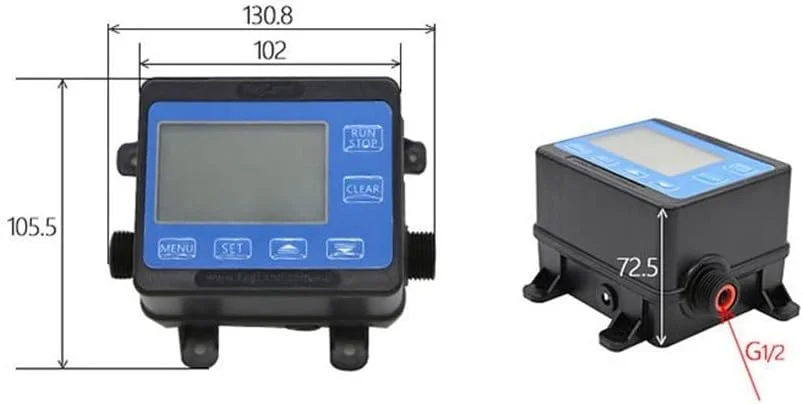 کنترلر جریان، نمایشگر و سنسور جریان آب اثر هال یکپارچه به همراه شیر برقی