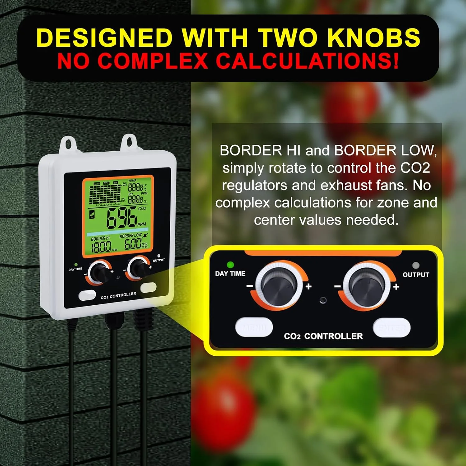کنترلر دی اکسید کربن با دو خروجی برای اتاق رشد، دو دوشاخه هوشمند به طور خودکار تنظیم کننده ها و فن ها را کنترل می کنند، دارای سنسور NDIR و نمایش نمودار CO2، دما و رطوبت کنترلر دی اکسید کربن با دو خروجی برای اتاق رشد، دو دوشاخه هوشمند به طور خودکار تنظیم کننده ها و فن ها را کنترل می کنند، دارای سنسور NDIR و نمایش نمودار CO2، دما و رطوبت