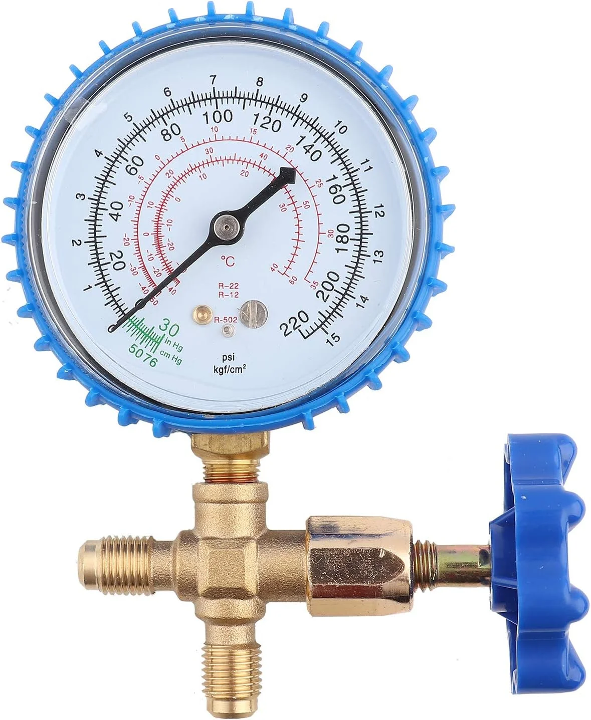 مانومتر فشار تهویه مطبوع، مانومتر شارژ مجدد مبرد با طراحی مهر و موم شده ویژه و دو کانکتور مانومتر فشار برای R410A R22 R134A R404A