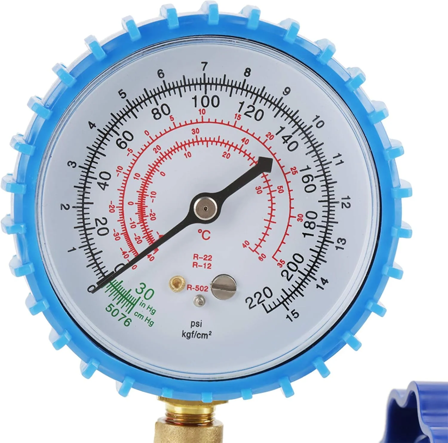مانومتر فشار تهویه مطبوع، مانومتر شارژ مجدد مبرد با طراحی مهر و موم شده ویژه و دو کانکتور مانومتر فشار برای R410A R22 R134A R404A