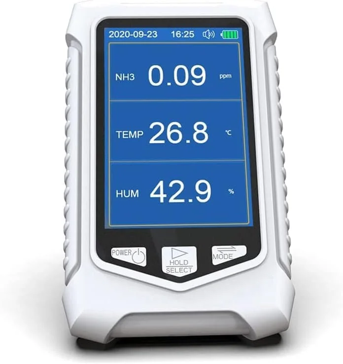 دستگاه سنجش کیفیت هوا CINARIS، تستر آمونیاک با صفحه نمایش 3.5 اینچی LCD، دستگاه تشخیص آمونیاک، آلارم آمونیاک