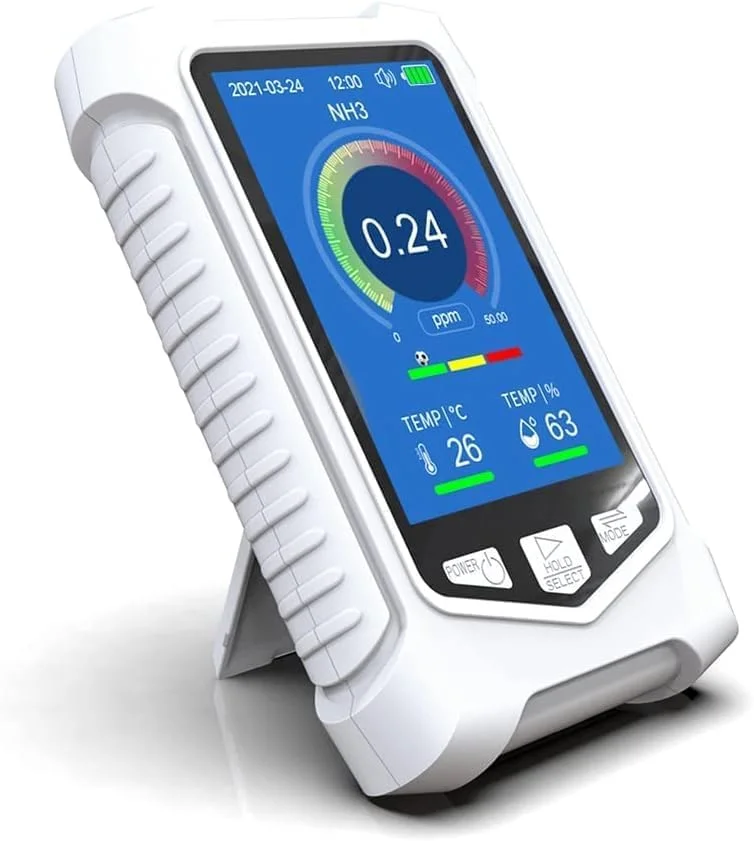 دستگاه سنجش کیفیت هوا CINARIS، تستر آمونیاک با صفحه نمایش 3.5 اینچی LCD، دستگاه تشخیص آمونیاک، آلارم آمونیاک