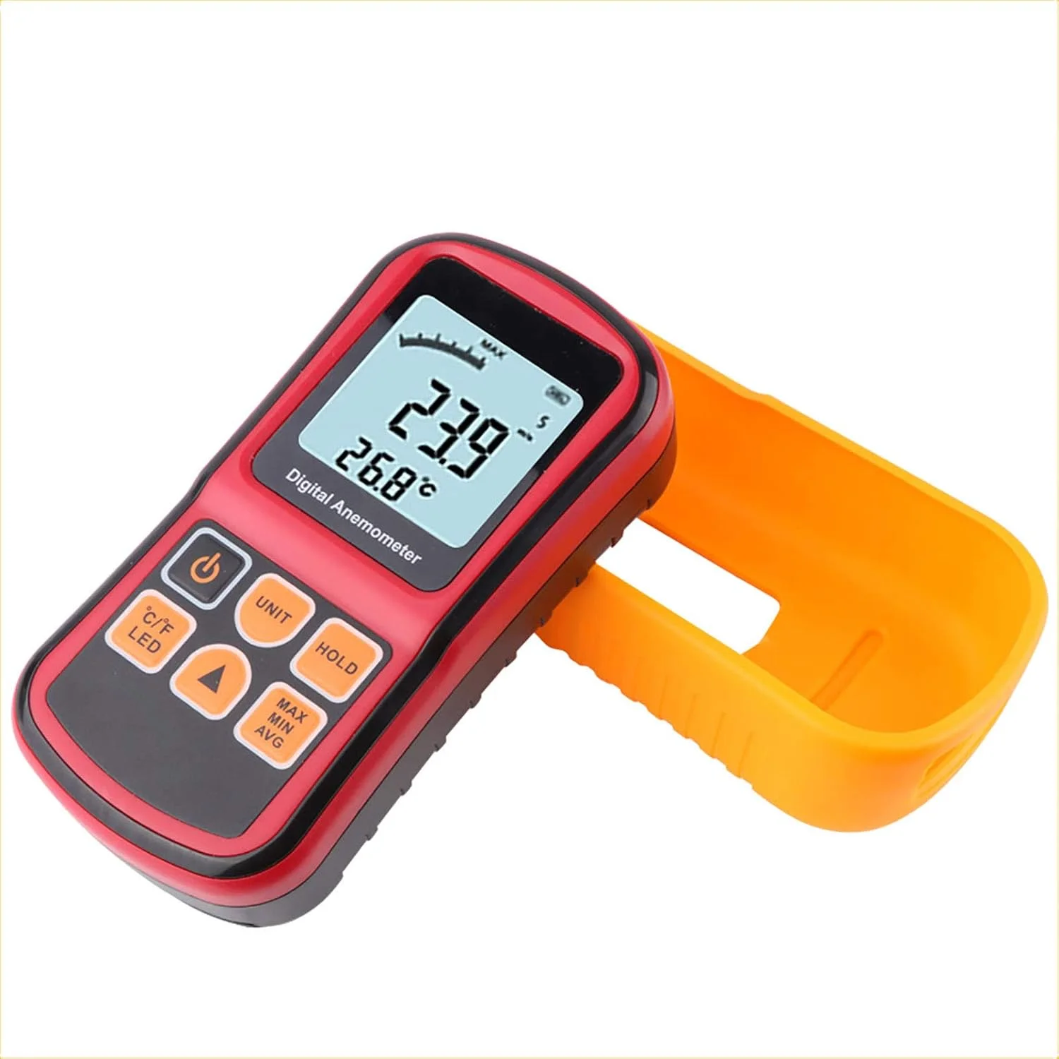 بادسنج دستی CNRGHS، بادسنج دیجیتال جدا شونده، استفاده از اصل بلبرینگ + فوتوالکتریک، تبدیل واحد دما C/F، اندازه گیری سرعت باد، دما و سرعت جریان باد