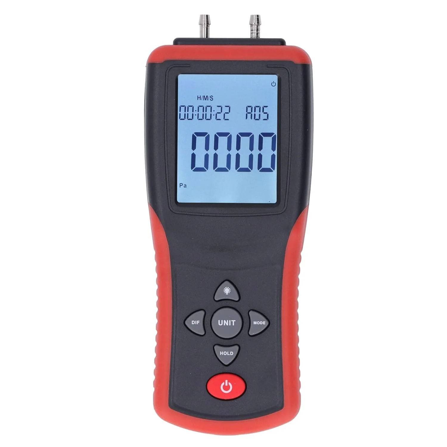 مانومتر دیجیتال بریلوکسا - فشارسنج چند منظوره هوا با 12 واحد قابل انتخاب، گیج فشار دیفرانسیل، نمایشگر LCD، تستر فشار گاز HVAC دو پورت