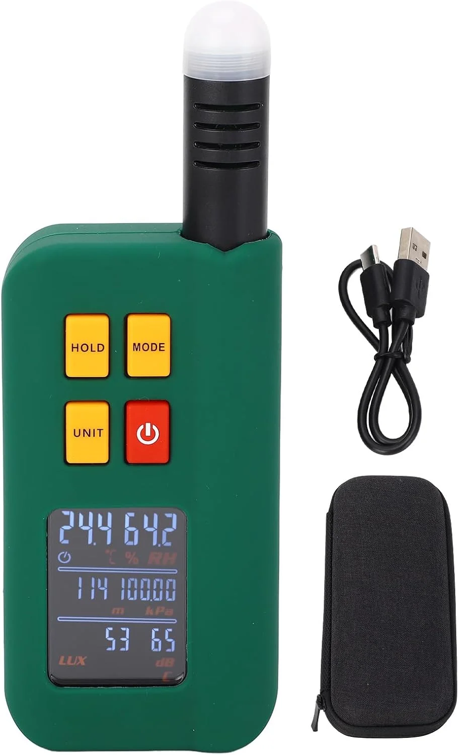 تستر محیطی بریلوکسا، دستگاه چند حسگر برای تشخیص دما، رطوبت و فشار هوا، مانیتور ارتفاع نویز LX DC 5V برای کتابخانه، کارگاه فضای باز