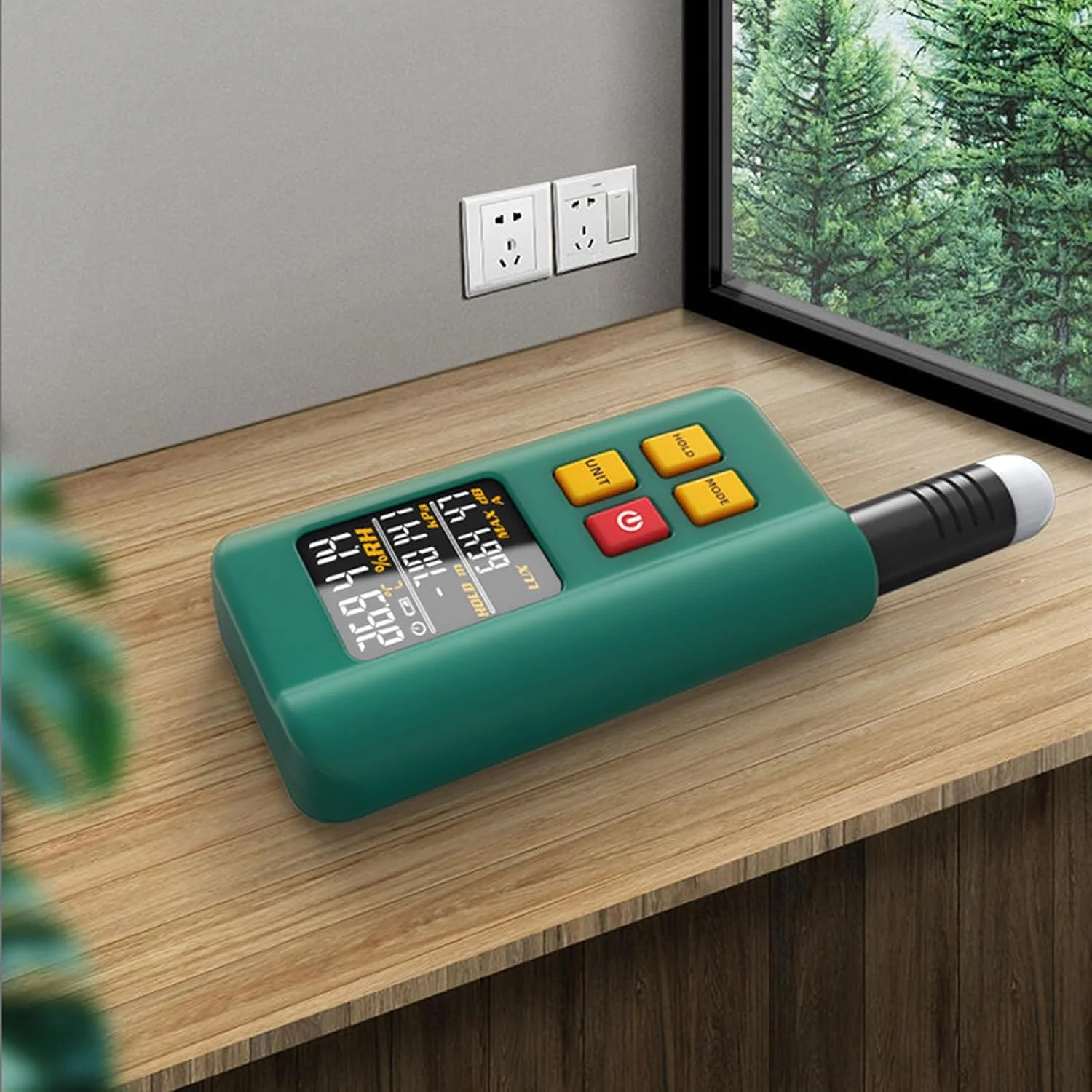 تستر محیطی بریلوکسا، دستگاه چند حسگر برای تشخیص دما، رطوبت و فشار هوا، مانیتور ارتفاع نویز LX DC 5V برای کتابخانه، کارگاه فضای باز