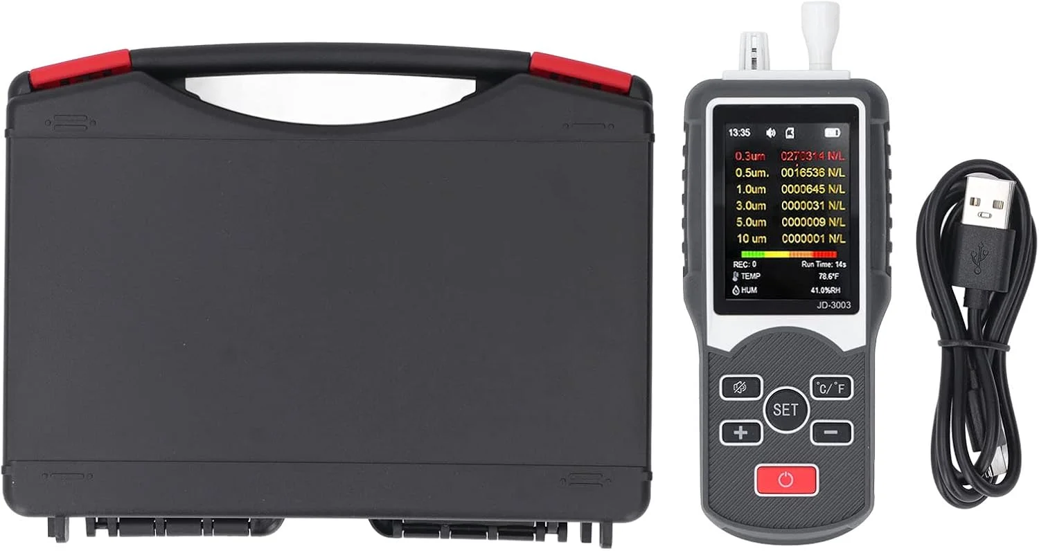 دستگاه سنجش کیفیت هوا Brilluxa، دستگاه قابل حمل حرفه ای سنجش آلودگی، شمارنده ذرات گرد و غبار، آشکارساز سنسور