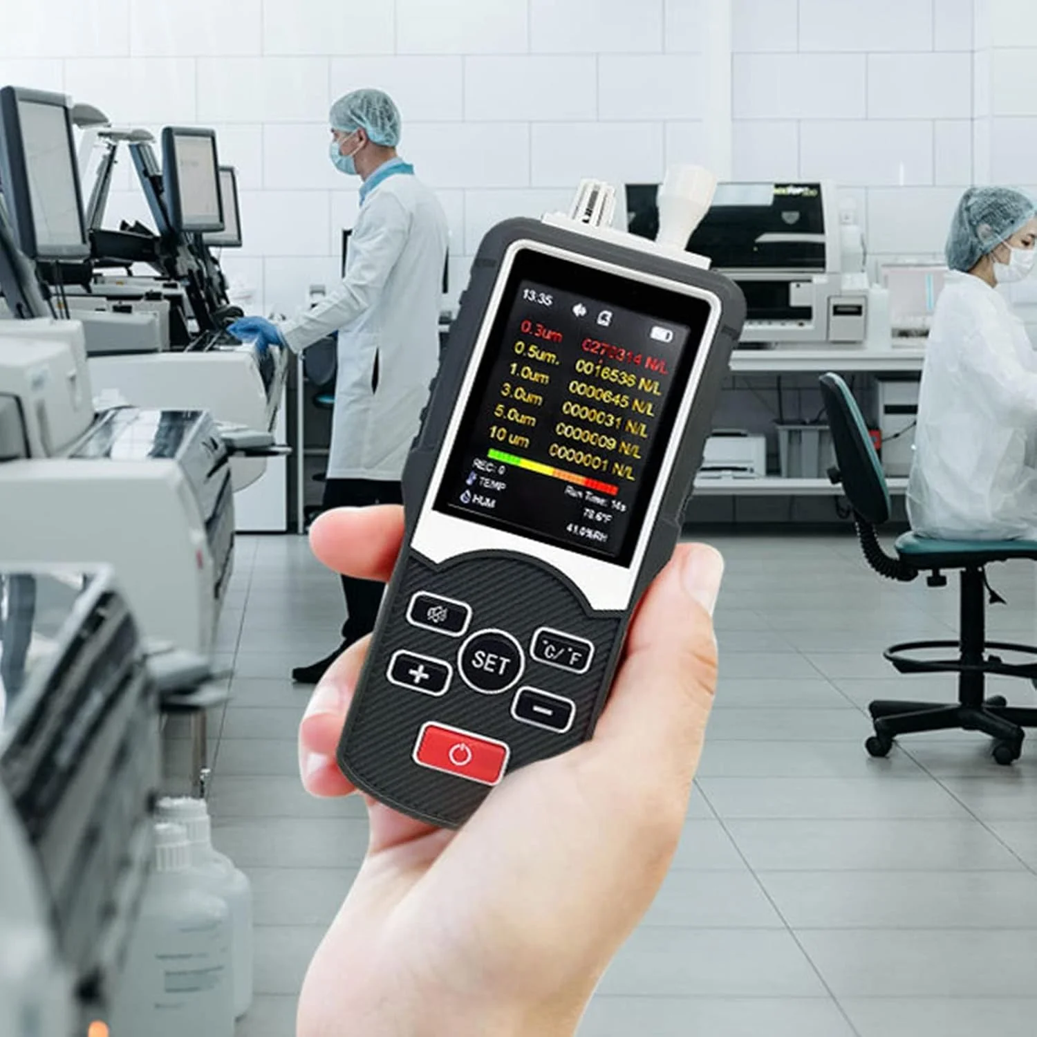 دستگاه سنجش کیفیت هوا Brilluxa، دستگاه قابل حمل حرفه ای سنجش آلودگی، شمارنده ذرات گرد و غبار، آشکارساز سنسور