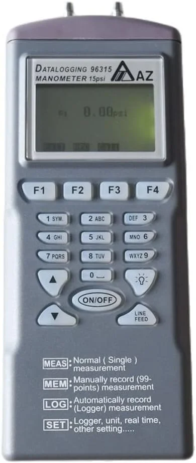 AZ96315 مانومتر ثبات دار دیجیتال اختلاف فشار 15 PSI