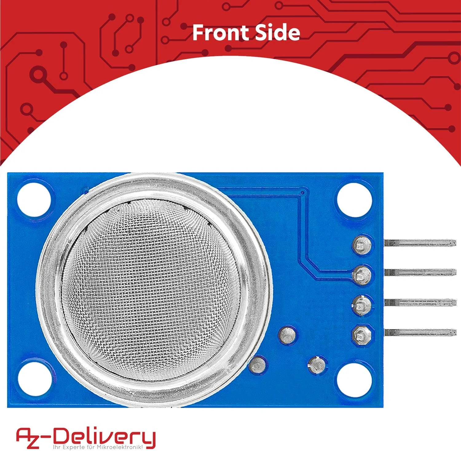 ماژول سنسور تشخیص دود و گاز کیفیت هوا MQ-135 AZDelivery سازگار با آردوینو و رزبری پای، به همراه کتاب الکترونیکی!