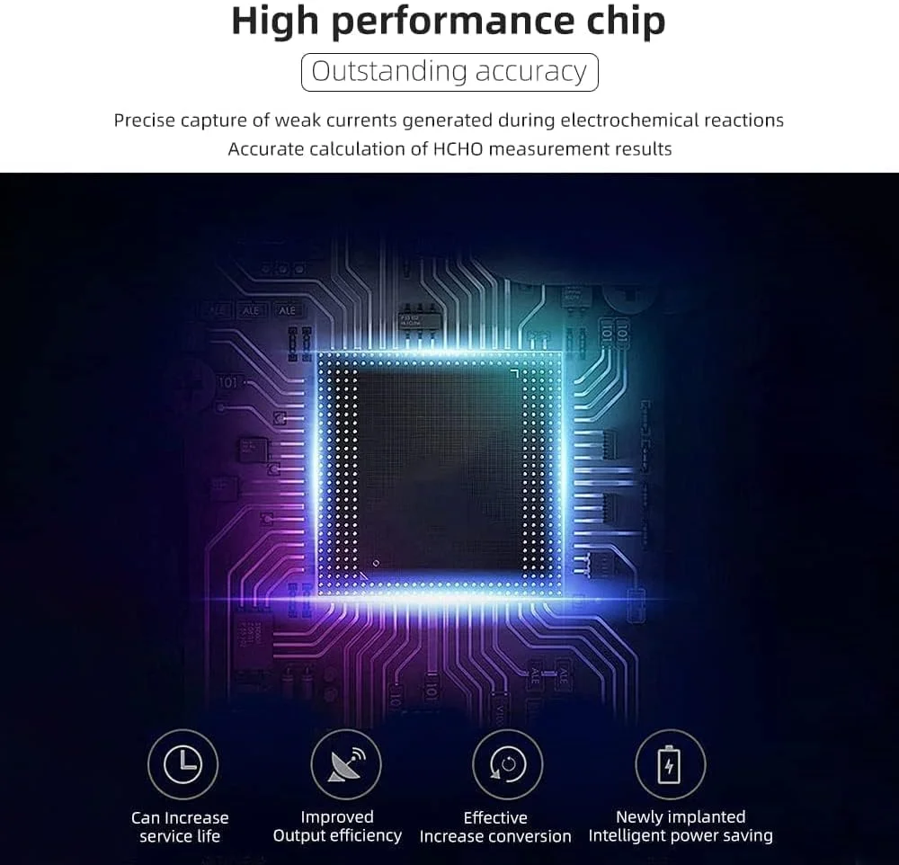 دستگاه سنجش کیفیت هوا آزون، مانیتور CO2، رطوبت سنج و دماسنج، تستر کیفیت هوا، دستگاه حرفه ای و دقیق شمارش ذرات CO2، TVOC، HCHO، رطوبت و دما، مناسب برای خانه، دفتر، مدرسه