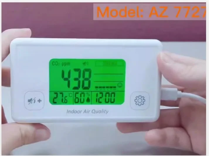 تستر کیفیت هوای رومیزی AZ7727 ترمو-هیگرومتر