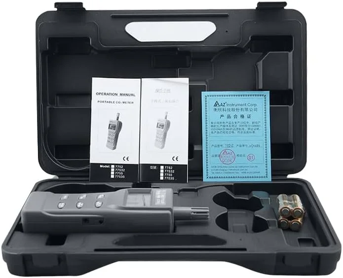 دستگاه ردیاب دی اکسید کربن AZ77535، آنالایزر CO2، تستر دما و رطوبت، سنجش کیفیت هوای داخلی IAQ مدل AZ-77535