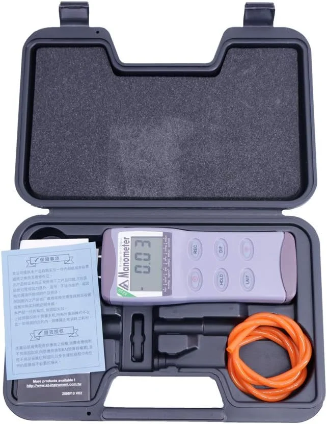 فشارسنج دیفرانسیل دیجیتال AZ8230، مانومتر قابل حمل، محدوده 0 تا 30psi، گیج فشار هوا