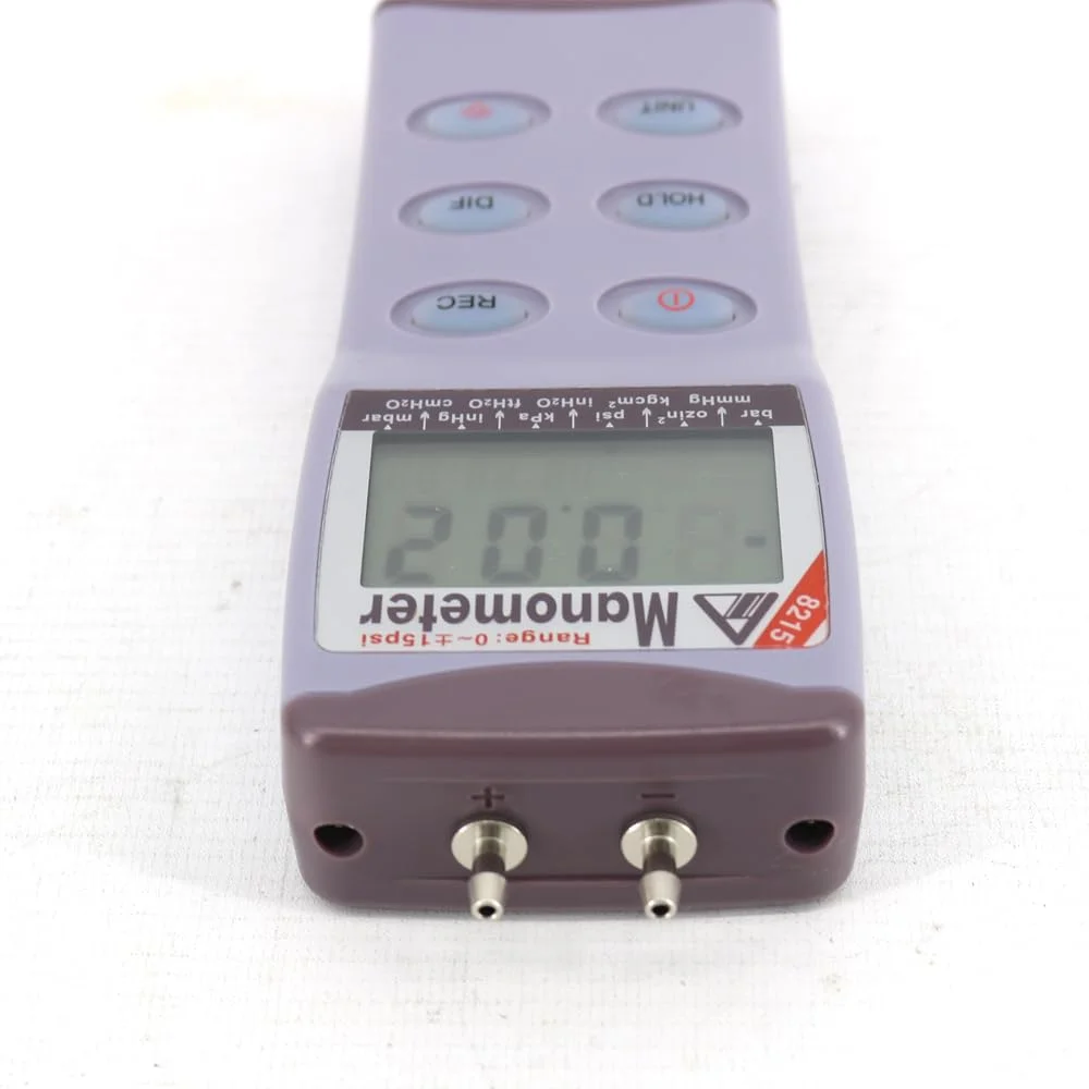 فشارسنج دیجیتال پرتابل AZ8215، 15 PSI، مانومتر دیجیتال، گیج فشار دیفرانسیل