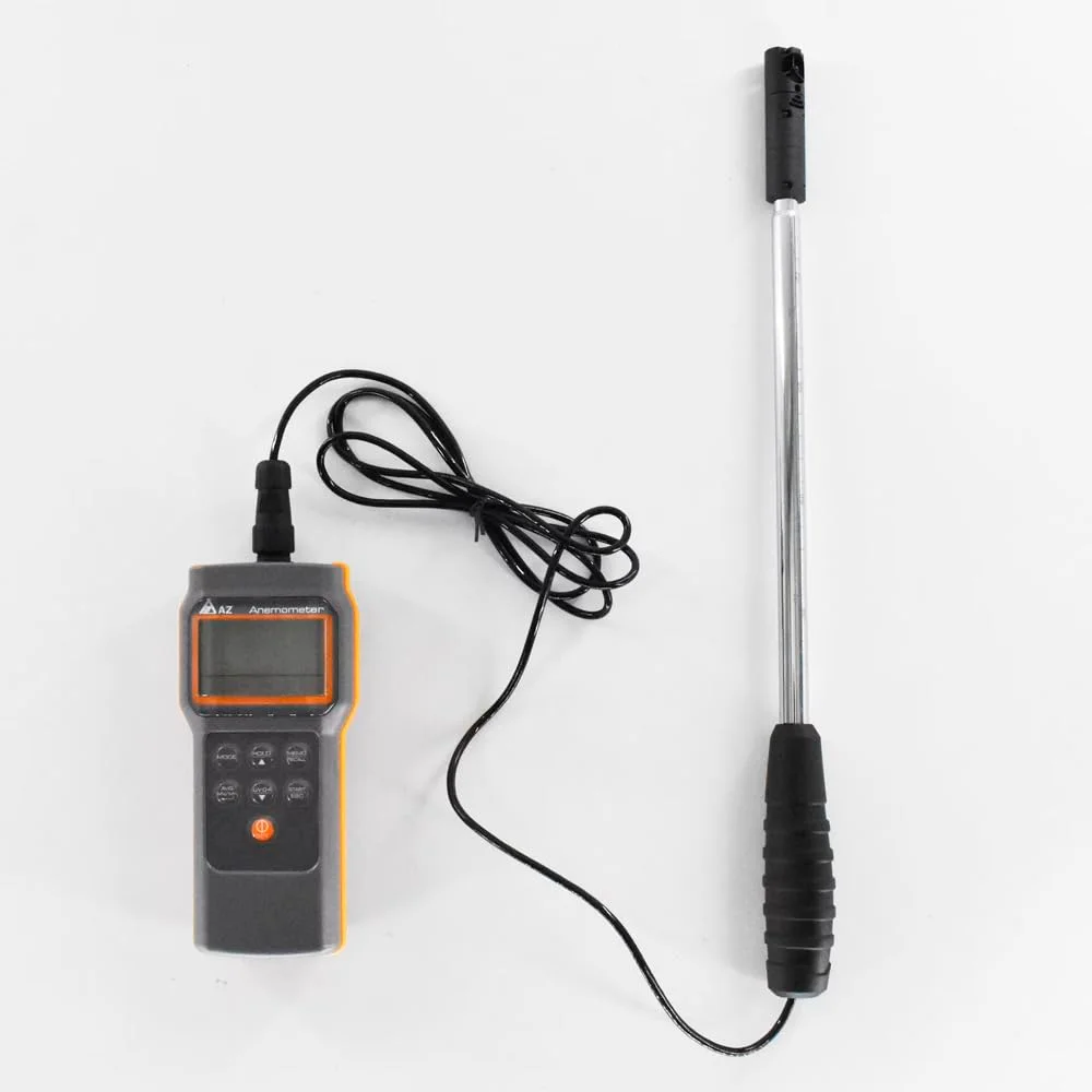 بادسنج دیجیتال HVAC مدل AZ8905، سرعت سنج باد، جریان هوا، محدوده 0.5 تا 20 متر بر ثانیه
