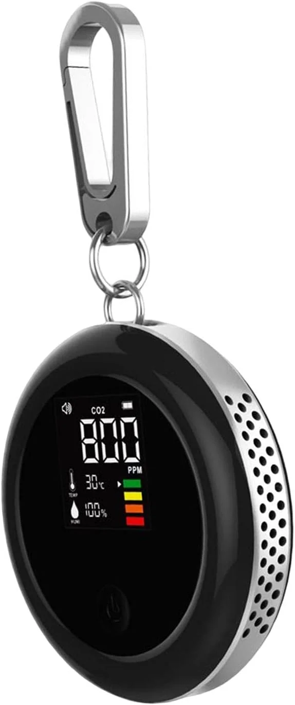 آنالایزر CO2 چند منظوره با نمایشگر LCD دقیق و نور پس زمینه برای تست کیفیت هوا در زمان واقعی برای ایستگاه های اداری، انبار سرپوشیده، فرودگاه، سفید