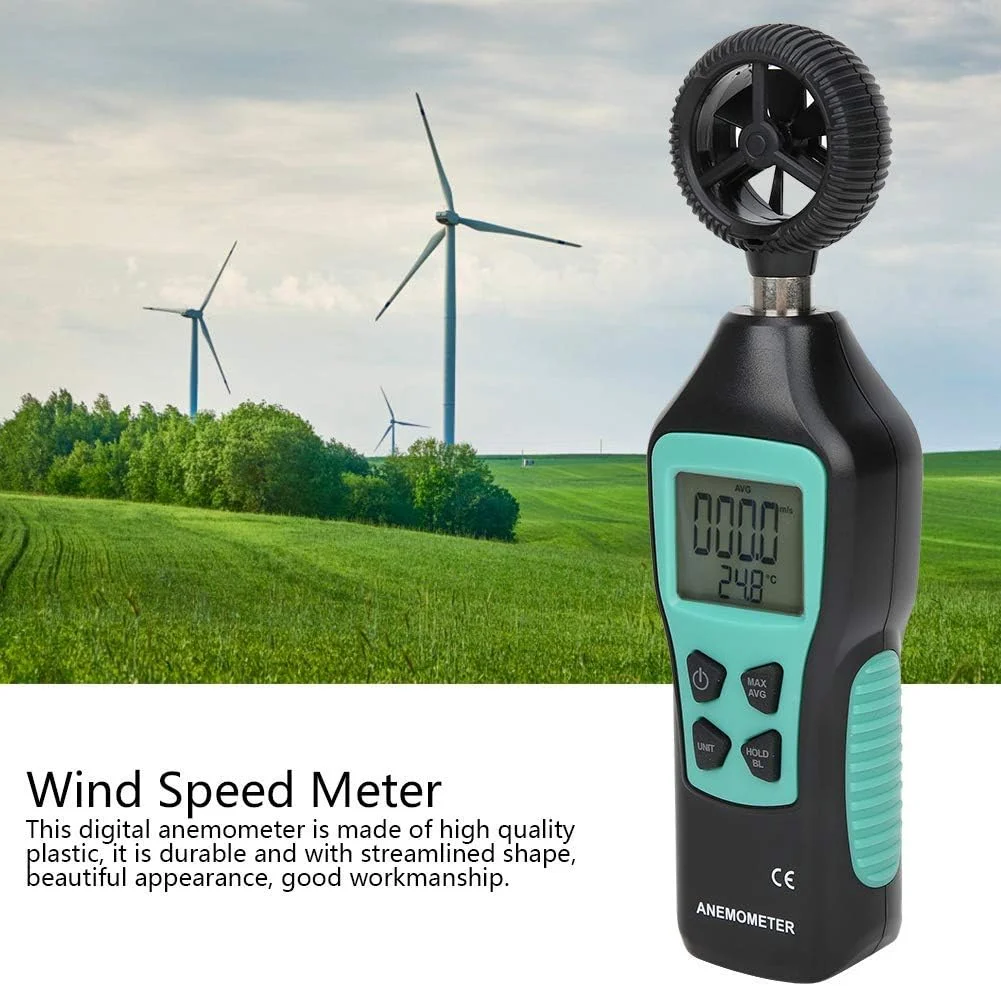 بادسنج دیجیتال FY856، سرعت سنج باد، دماسنج دستی 0.8 تا 30.0 متر بر ثانیه، حجم سنج باد، ابزار اندازه گیری جریان هوا