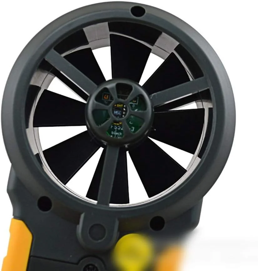 بادسنج دیجیتال ZheXun با قابلیت تست دما و رطوبت، سرعت سنج باد، مینی بادسنج دستی با قابلیت اندازه گیری دما و سرعت باد (رنگ : )