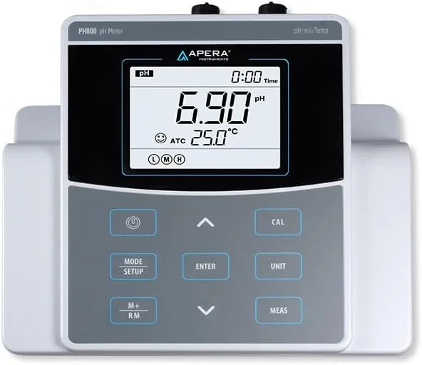 کیت pH/دماسنج رومیزی آزمایشگاهی Apera Instruments AI521 Ph800 با دقت 0.01 pH و مدیریت داده GLP (خروجی USB) پلاستیکی/شیشه ای