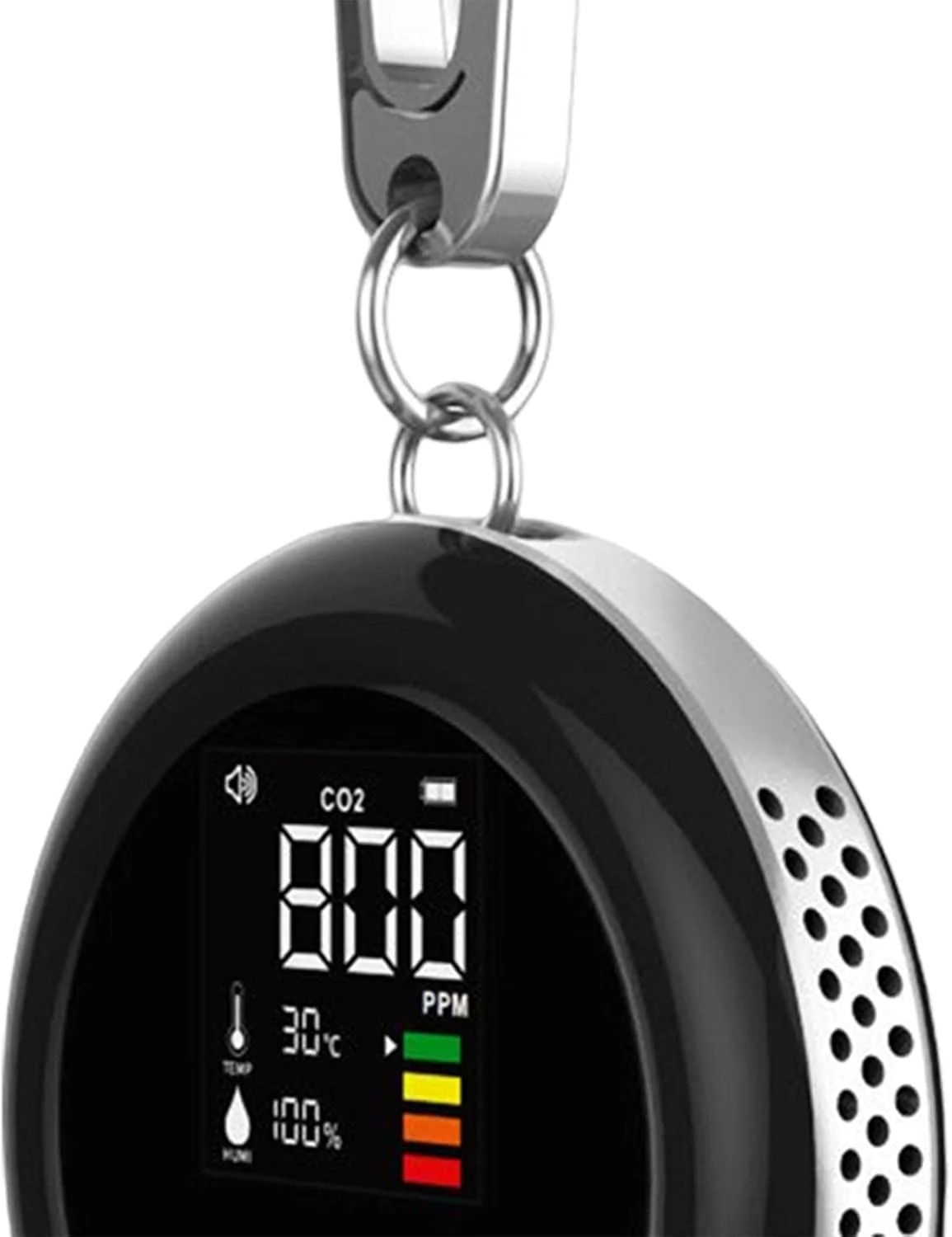 آنالایزر CO2 چند منظوره با نمایشگر LCD دقیق و نور پس زمینه برای تست کیفیت هوا در زمان واقعی برای ایستگاه های اداری، انبار سرپوشیده، فرودگاه، سفید