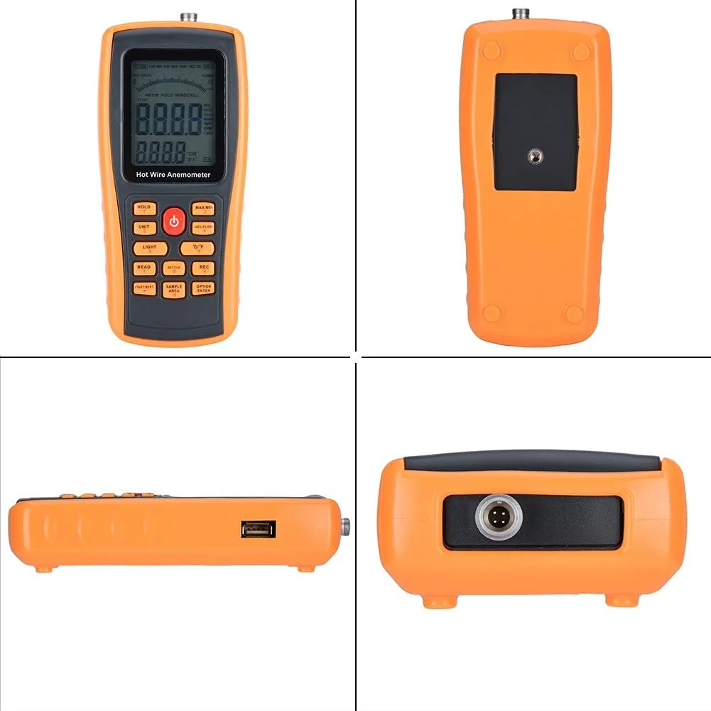 بادسنج دیجیتال، بادسنج سیم داغ، اندازه گیری دقیق و حساس، بادسنج LCD، اندازه گیری سریع را ارائه می دهد، برای سنسور دمای سیم ماهیگیری