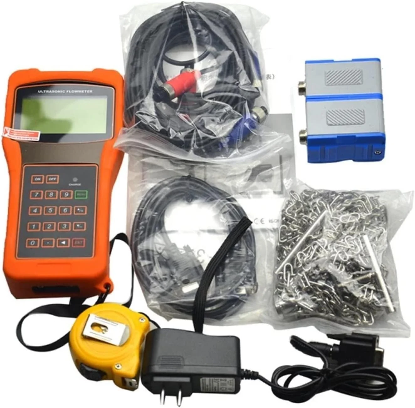 فلومتر مایع التراسونیک دیجیتال قابل حمل AJWYSOI مدل TUF-2000H به همراه ترنسدیوسر استاندارد TM-1 با محدوده اندازه گیری DN50-700mm برای اندازه گیری گازوئیل، نفت سفید، بنزین فلومتر مایع التراسونیک دیجیتال قابل حمل AJWYSOI مدل TUF-2000H به همراه ترنسدیوسر استاندارد TM-1 با محدوده اندازه گیری DN50-700mm برای اندازه گیری گازوئیل، نفت سفید، بنزین