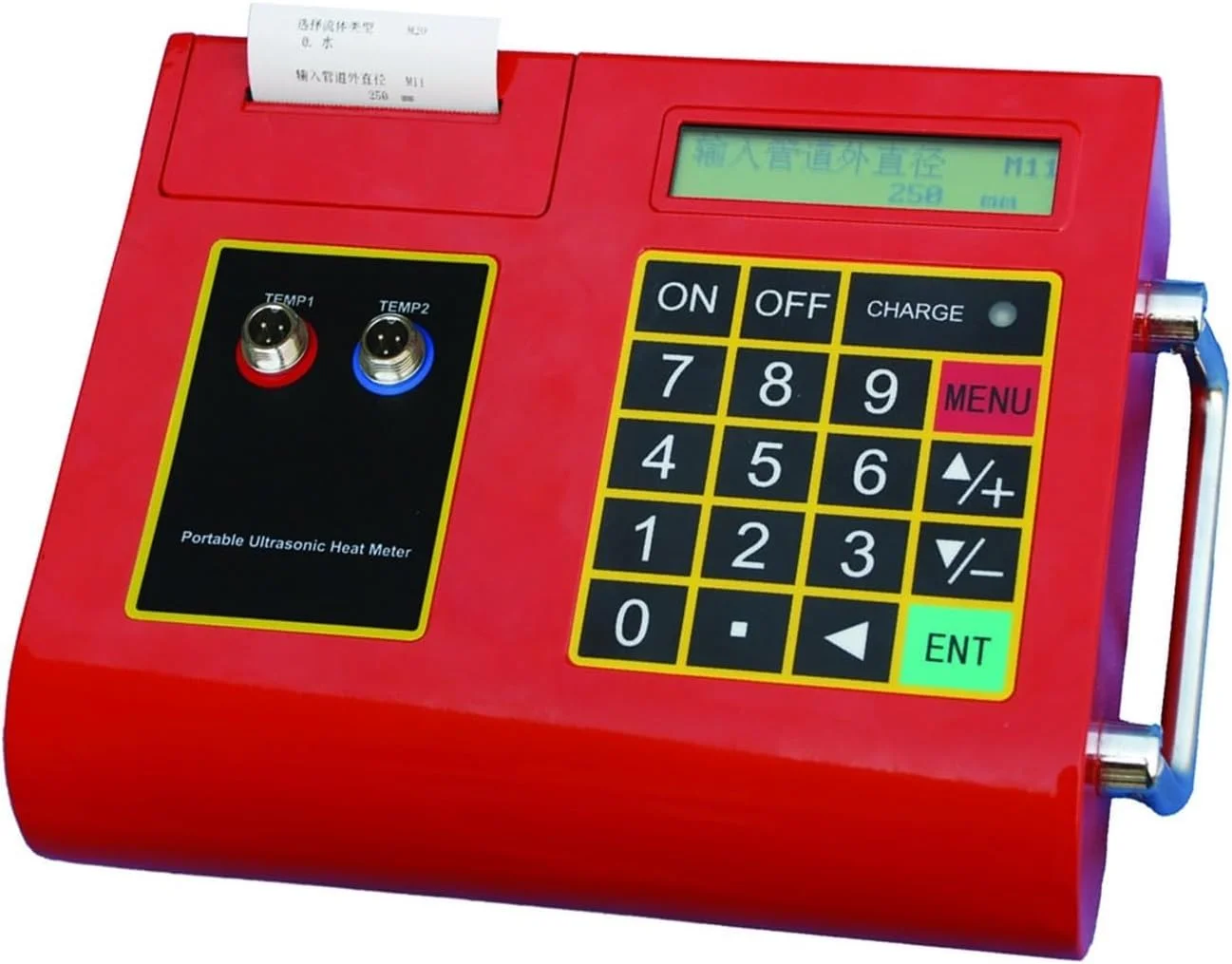 فلومتر مایع آلتراسونیک قابل حمل AJWYSOI برای کنترل جریان مایع، فلومتر آب تهویه مطبوع با قابلیت چاپ برای آب دریا، الکل و فاضلاب صنعتی