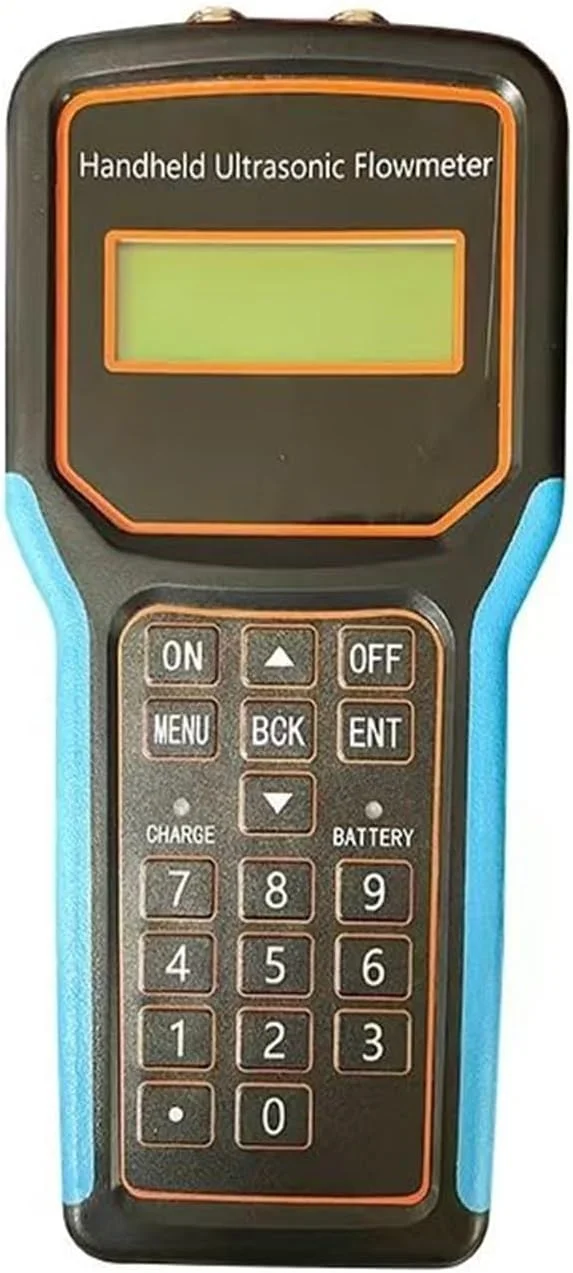 فلومتر التراسونیک قابل حمل کنترل جریان مایع AJWYSOI، فلومتر مایع خمیری گیره ای خارجی با دمای بالا با سنسور گیره ای برای آب دریا، الکل، فاضلاب صنعتی (با پروب M Dn50-70)