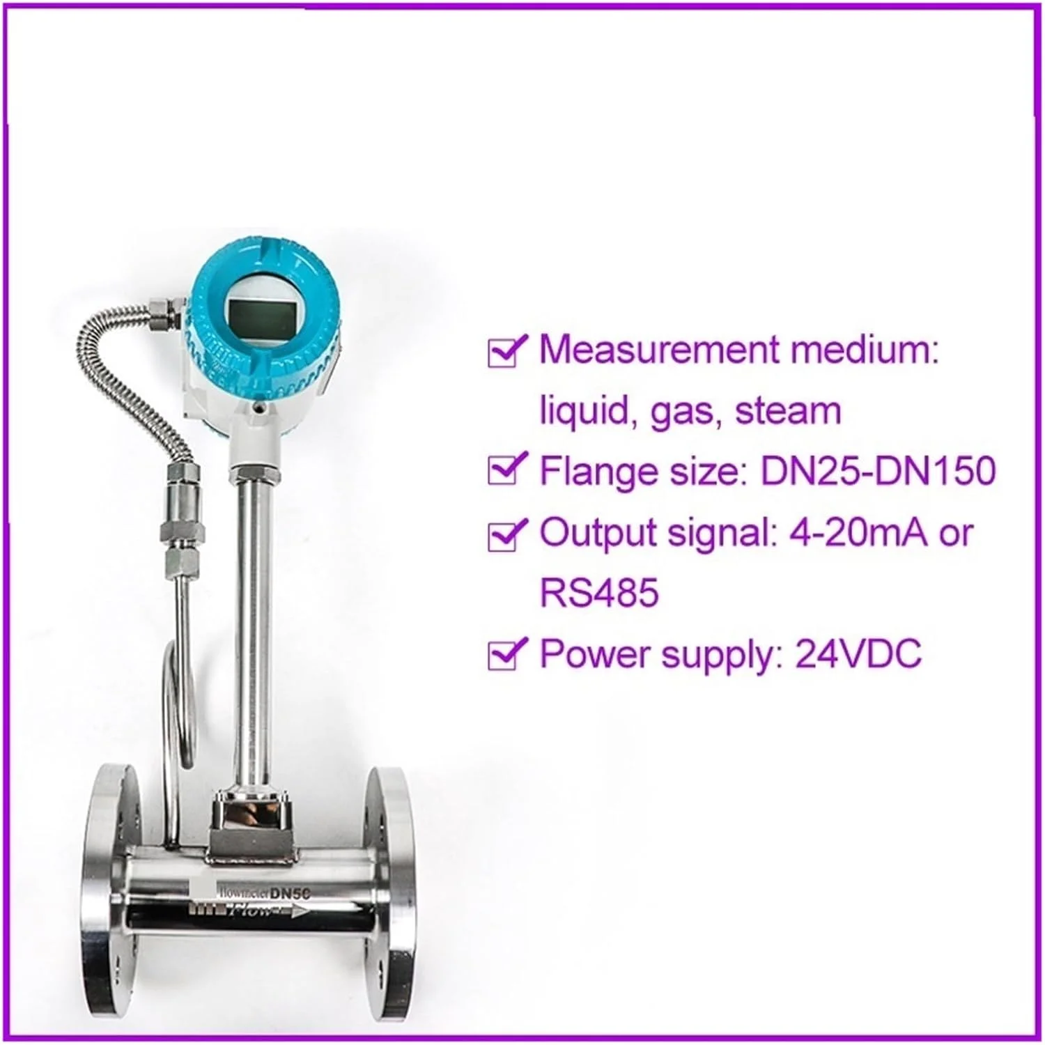 فلومتر گاز کنترل جریان مایع AJWYSOI، فلومتر نیتروژن، فلومتر جبرانی تثبیت شده بخار برای فاضلاب صنعتی آب دریا الکل