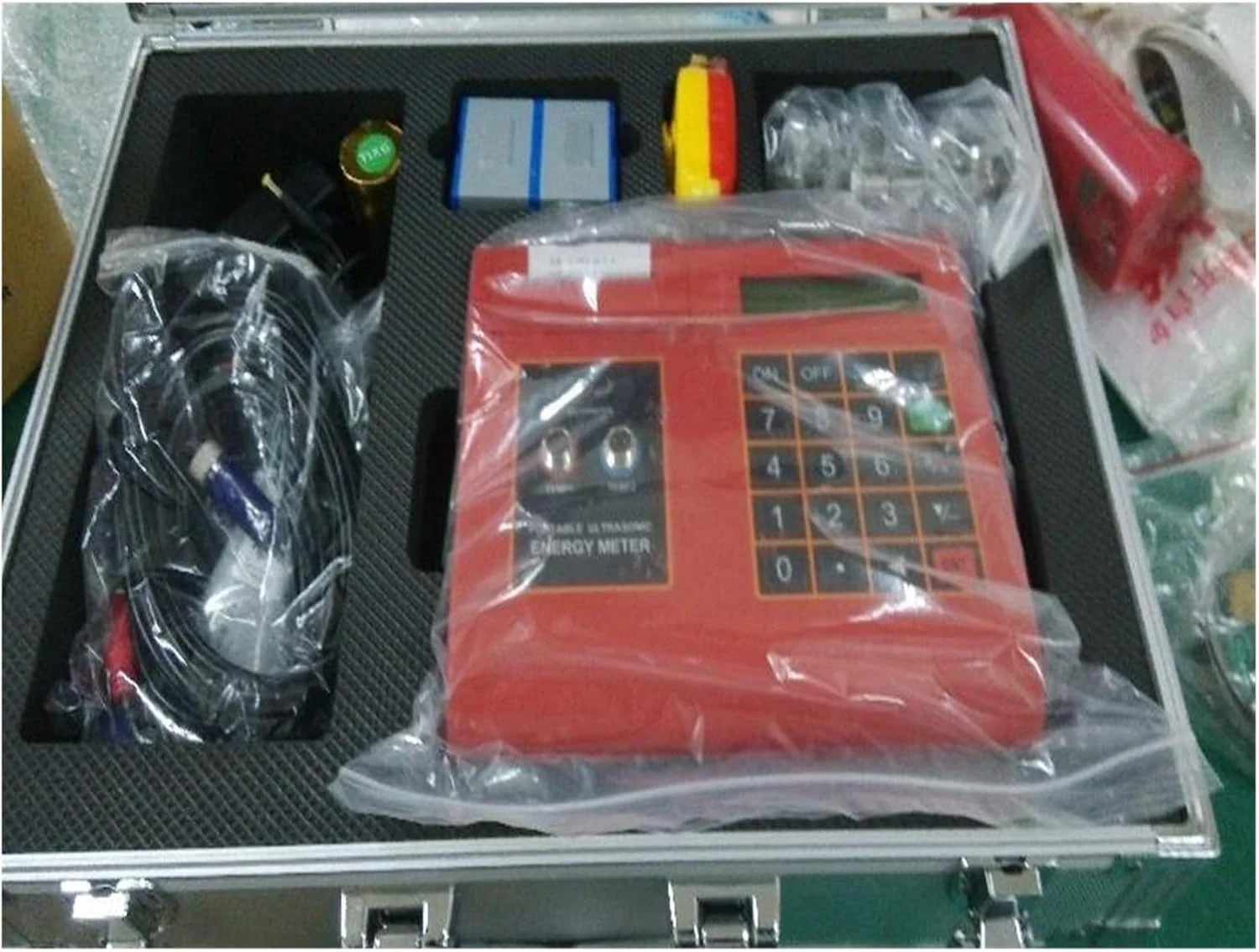 فلومتر مایع آلتراسونیک قابل حمل AJWYSOI برای کنترل جریان مایع، فلومتر آب تهویه مطبوع با قابلیت چاپ برای آب دریا، الکل و فاضلاب صنعتی