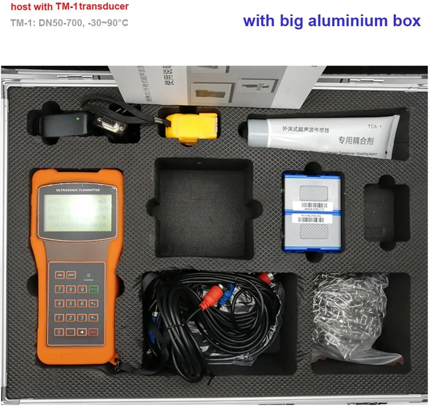 فلومتر التراسونیک مایع دستی AJWYSOI مدل TUF-2000H با ترانسدیوسر اختیاری TS-2 TM-1 TL-1 (هاست با Tm-1)