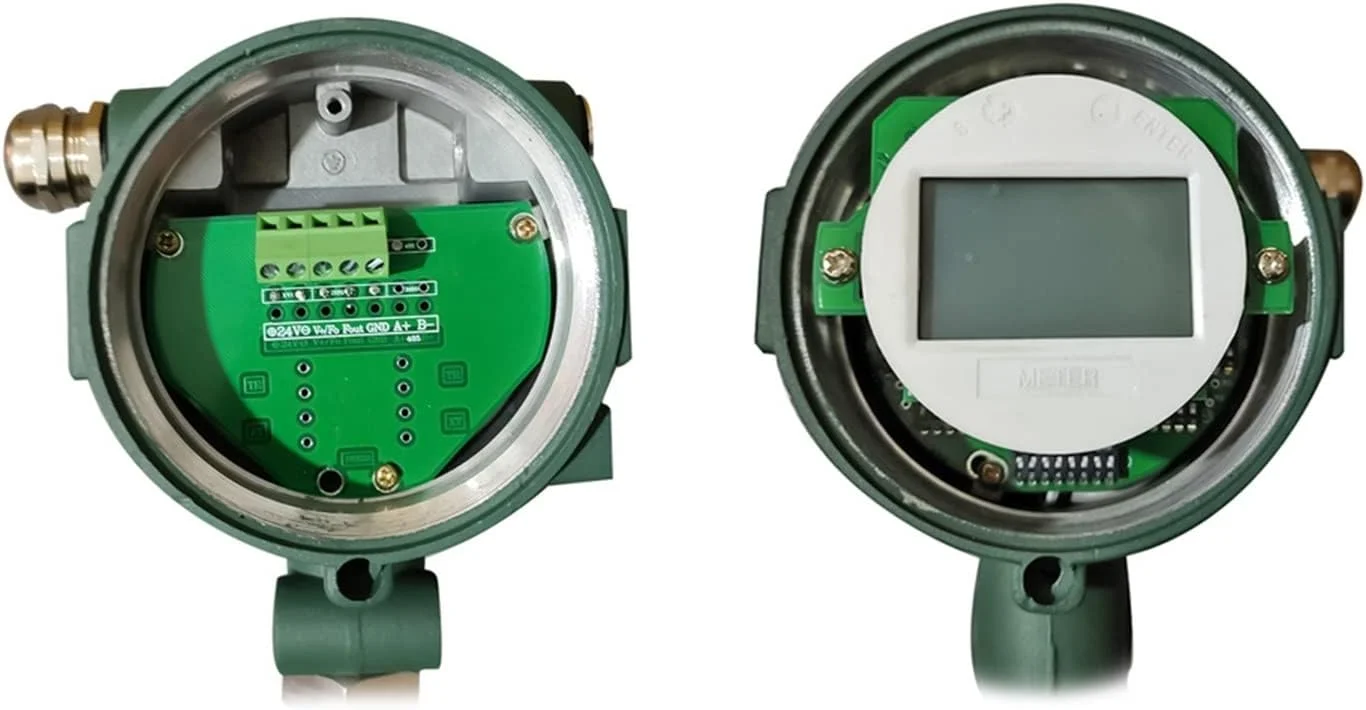 فلومتر ورتکس نوع استرس دیجیتال 4-20mA RS485 ضد انفجار با صفحه نمایش LCD کنترل جریان آب برای بخار/مایع/گاز طبیعی/هوای فشرده کنترل کمی (DN125)