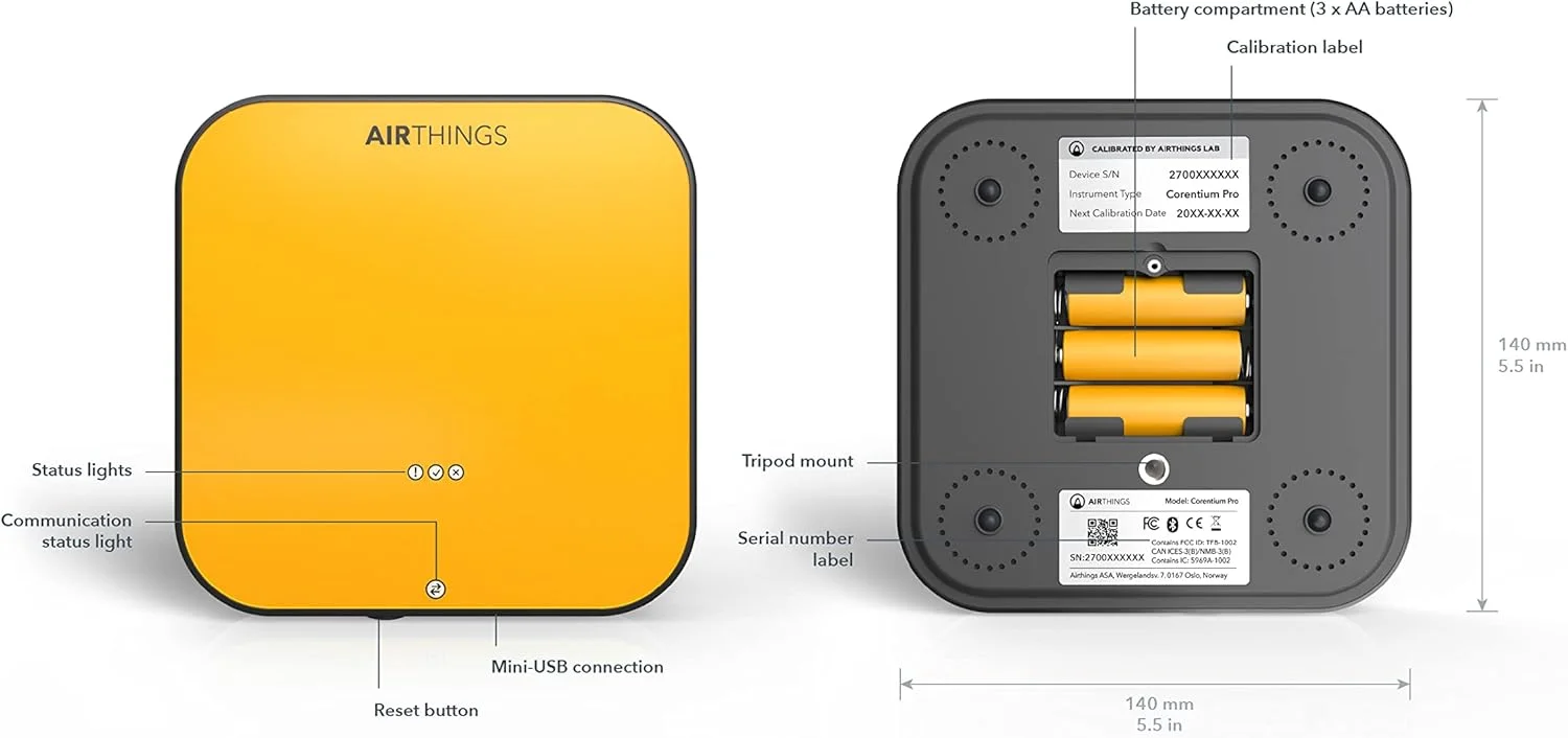 دستگاه ردیاب گاز رادون Airthings 236 Corentium Pro