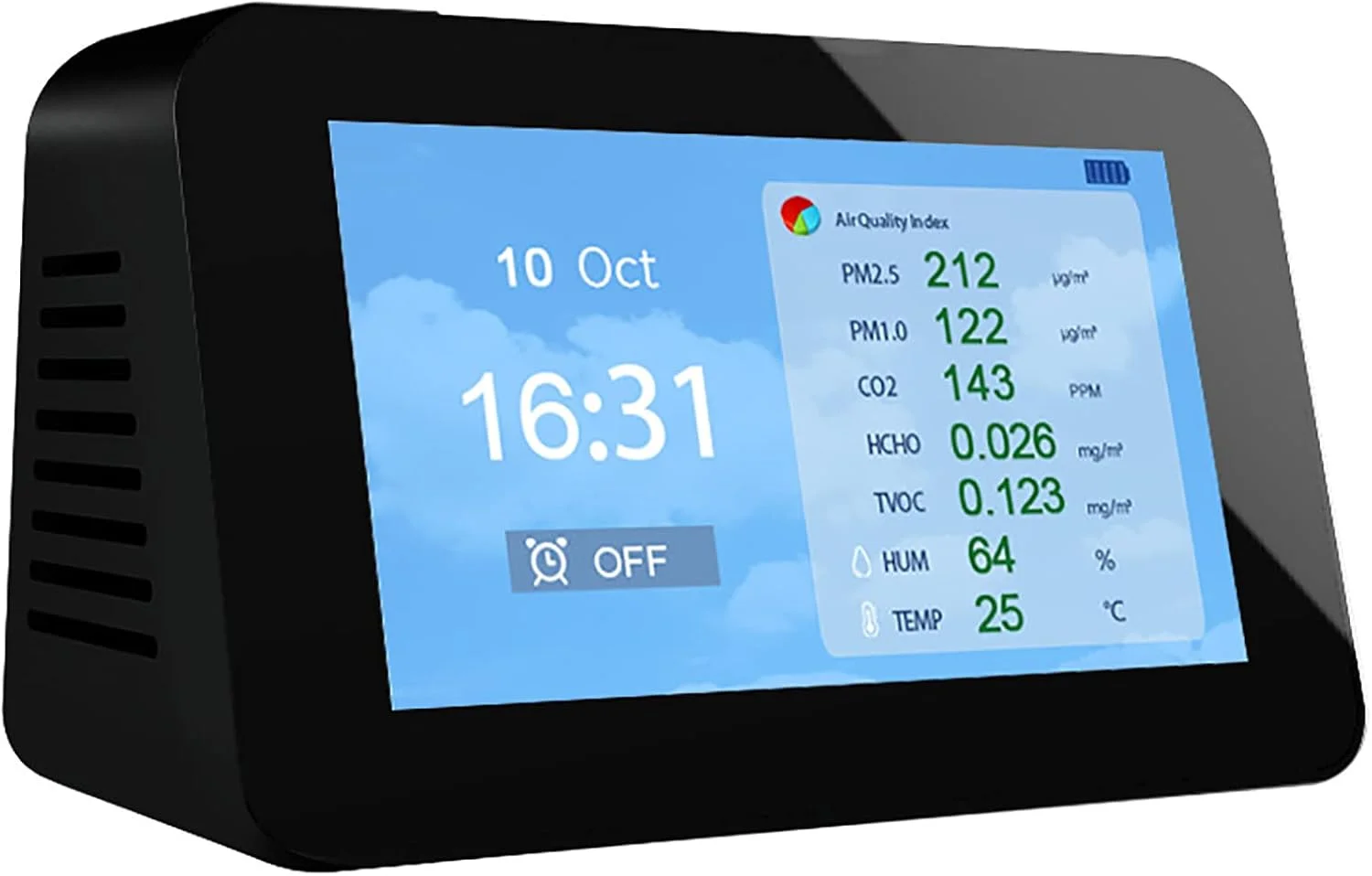 دستگاه سنجش کیفیت هوا ADORZ 12 در 1، سنسور چند منظوره کیفیت هوای داخلی یا خارجی، آنالیزور ذرات CO2/TVOC/PM2.5/PM10/HCHO/گرد و غبار، برای خانه، دفتر، ماشین