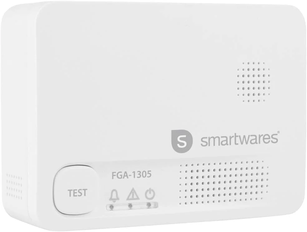 آشکارساز مونوکسید کربن Smartwares FGA-13051، سنسور 10 ساله، دکمه تست، شامل باتری
