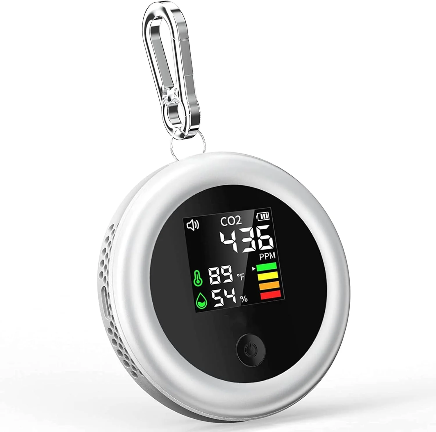 دستگاه مینی CO2 ADORZ، مانیتور کیفیت هوای قابل حمل 3 در 1، 400-5000ppm، آنالایزر دما و رطوبت هوا، متر دیجیتال نظارت بر محیط زیست، برای مسافرت، داخل خانه، ماشین