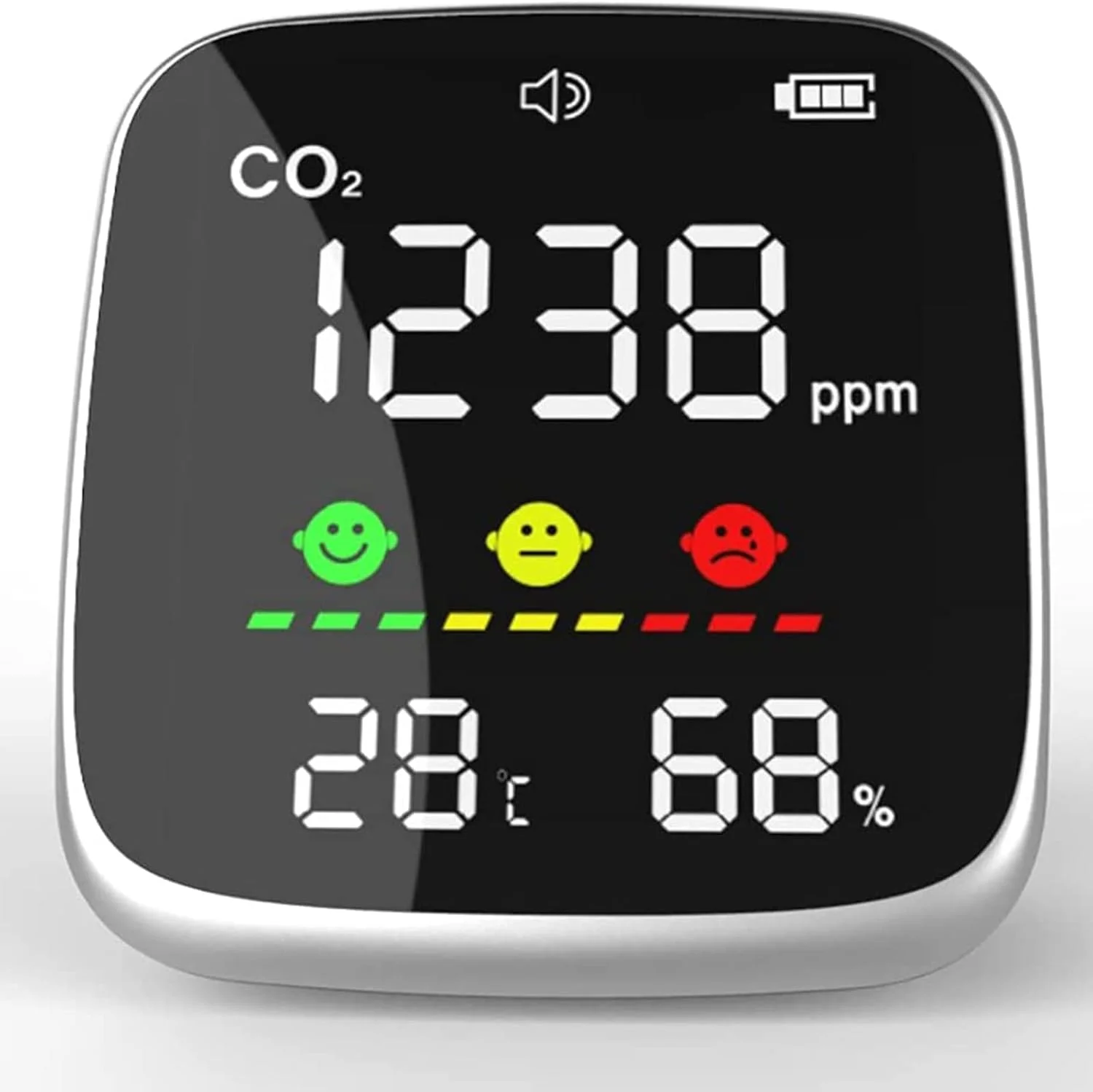 دستگاه تشخیص دی اکسید کربن ADORZ، ردیاب CO2 دما و رطوبت نسبی، 0 تا 5000 ppm، مانیتور کیفیت هوا، تستر هوای PM2.5، ثبت کننده داده، برای خانه، دفتر، خودرو