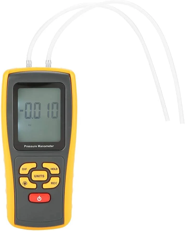 فشارسنج دیجیتال قابل حمل GM520 با دقت بالا، نمایشگر LCD، فشار 150kPa، دارای 11 واحد اندازه گیری
