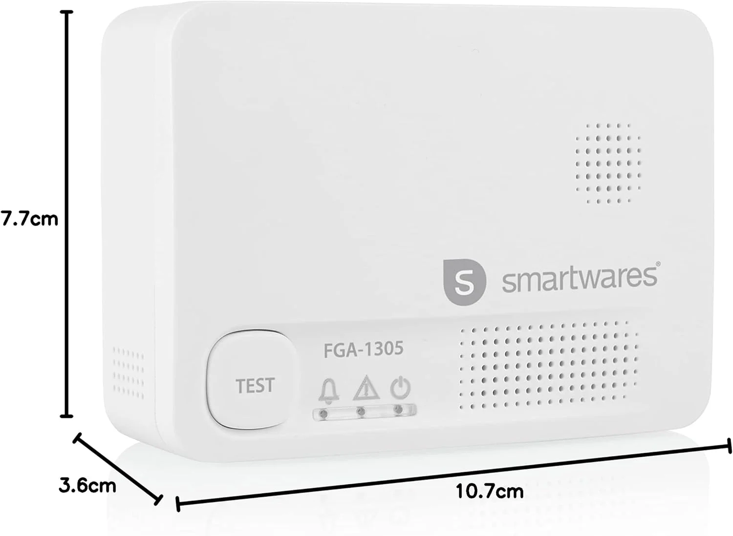 آشکارساز مونوکسید کربن Smartwares FGA-13051، سنسور 10 ساله، دکمه تست، شامل باتری