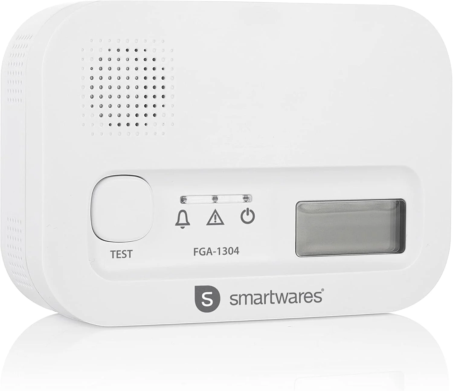 آشکارساز مونوکسید کربن Smartwares - سنسور 10 ساله - صفحه نمایش دیجیتال - دکمه نمایش و تست - FGA-13041