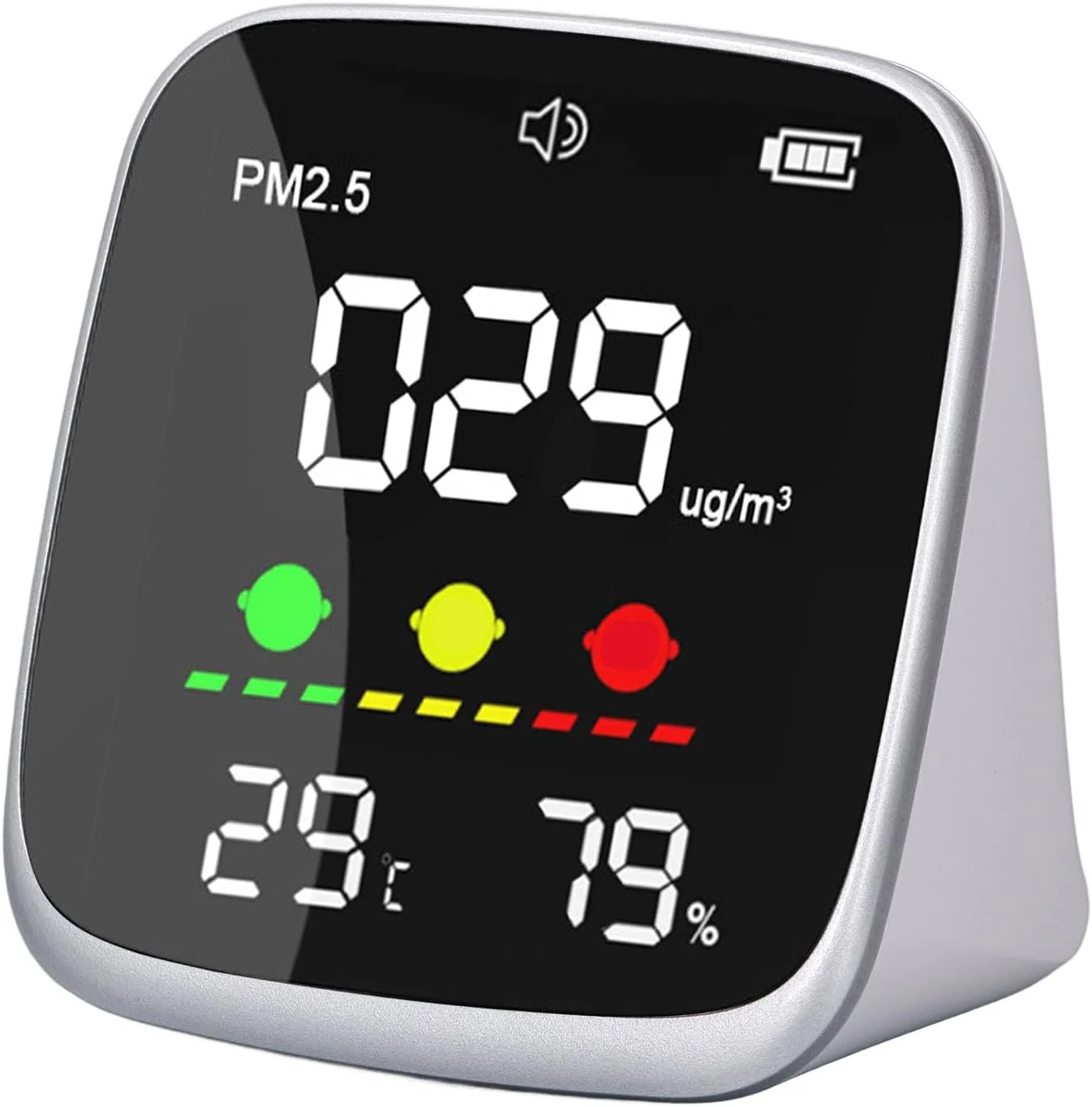تستر کیفیت هوا PM2.5 با دقت بالا و دماسنج رطوبت برای خانه، رابط USB، دستگاه سنجش کیفیت هوای داخلی